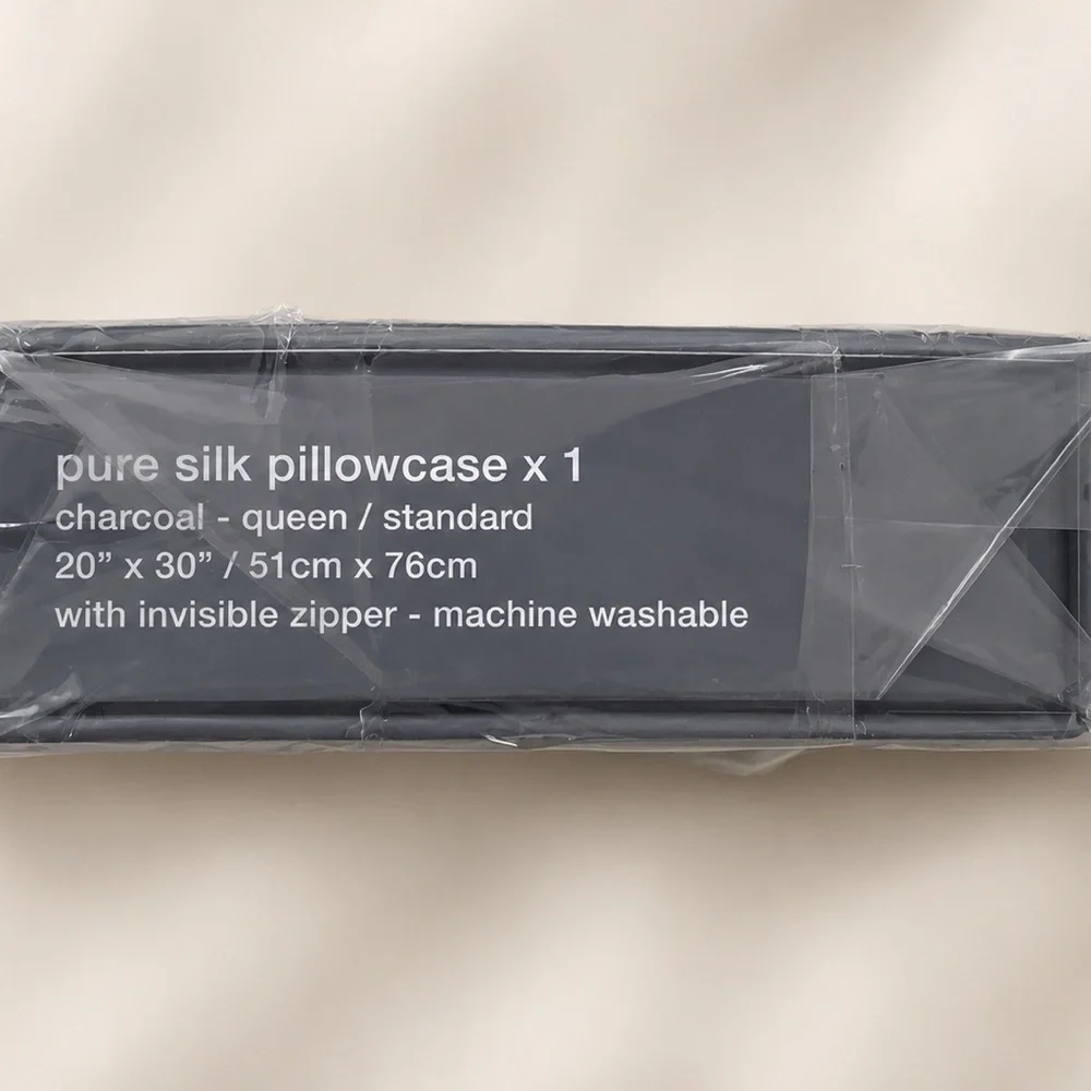 SLIP Charcoal Pure Silk, Queen Pillowcase